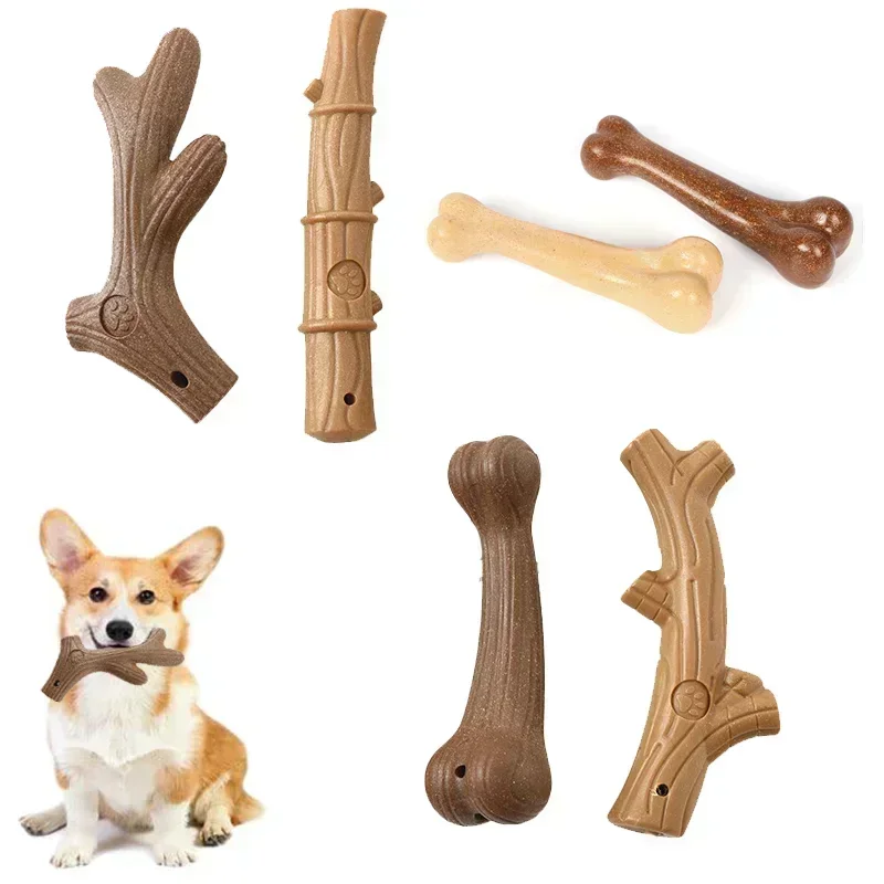 Indestructible Dog Chew Toy - 소나무 나무 사슴 뿔 개 치아