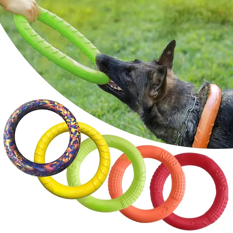 애완 동물 플라잉 디스크 EVA 개 훈련 링 풀러, 반 - Flying Disc Dog Training Toy 리뷰 및 가격
