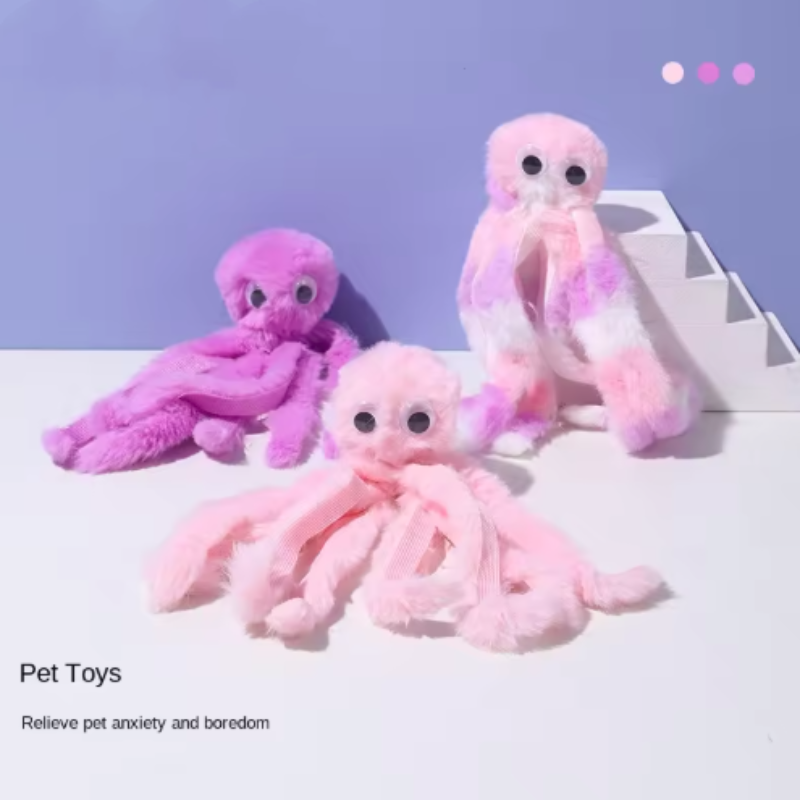 애완 동물 플러시 장난감 고양이 캣닙 문어 모양 장난감 - Interactive Squeaky Plush Dog Toy 리뷰 및 가격